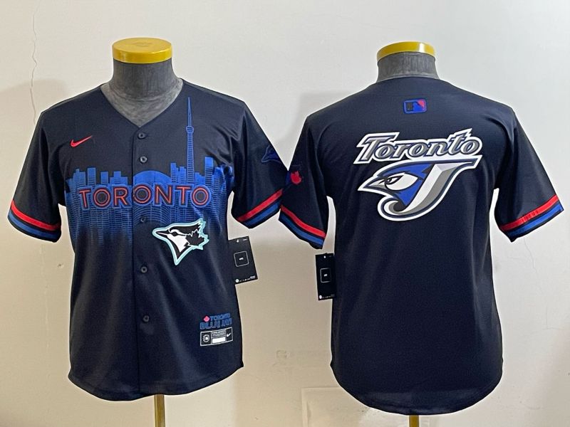 Youth 2025 Toronto Blue Jays Blank black Joint Name Nike MLB Jersey 020->youth mlb jersey->Youth Jersey